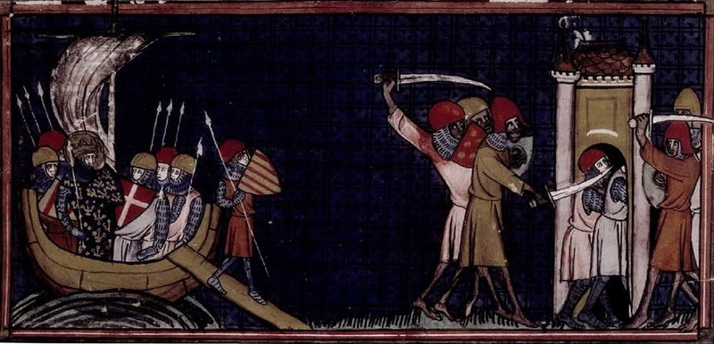 Высадка Людовика IX в Тунисе. 