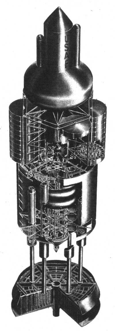 Взрыволётный космический корабль «10-meter Orion». Архивная иллюстрация из книги Джорджа Дайсона «Project Orion. 