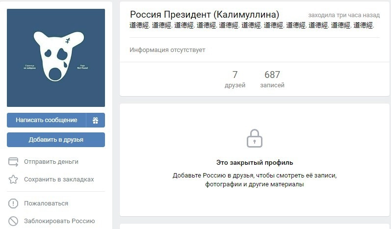 Профиль России Президент 