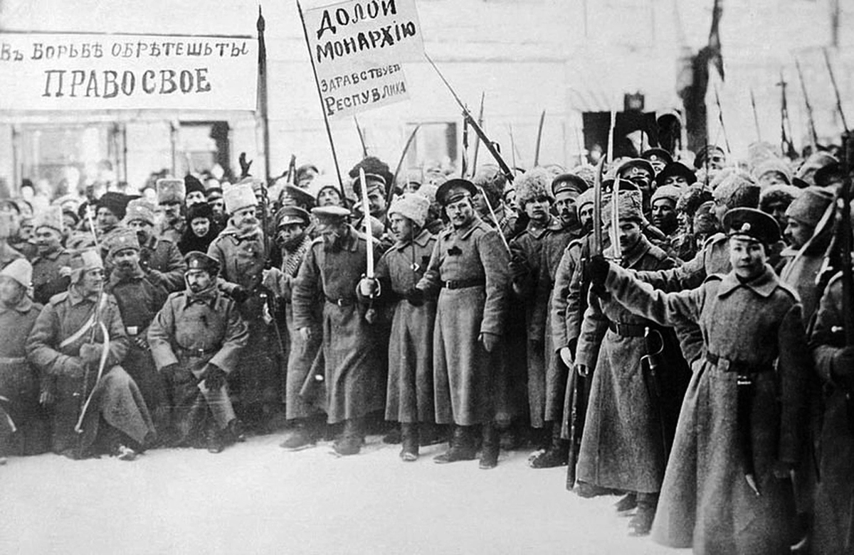 Празднование победы Февральской революции, фото 1917 года