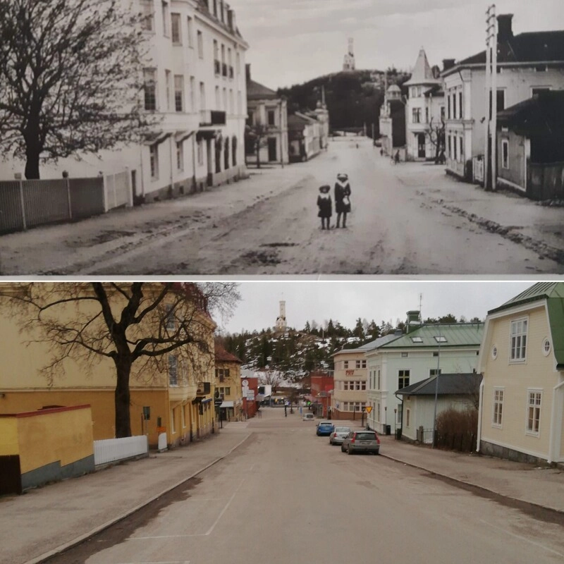 Шведский город Сёдерхамн в начале века и сейчас