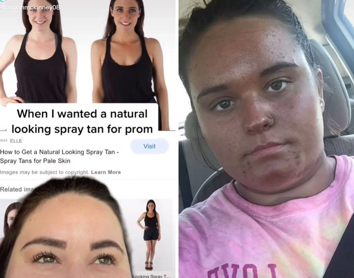 Девушка просто хотела выглядеть немного загорелой на выпускном 