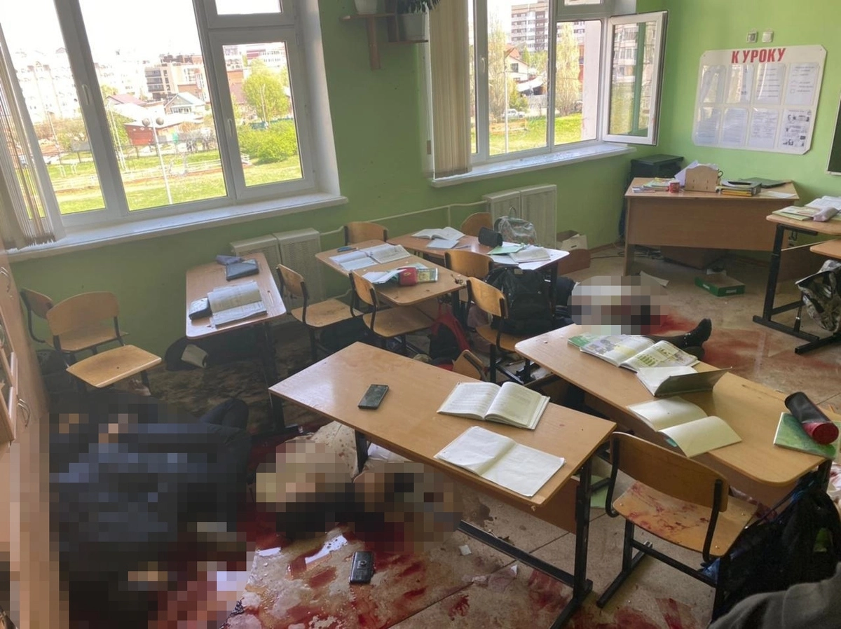Снимок предположительно с места массового убийства школьников из Telegram-канала «Еду в Татарстан».