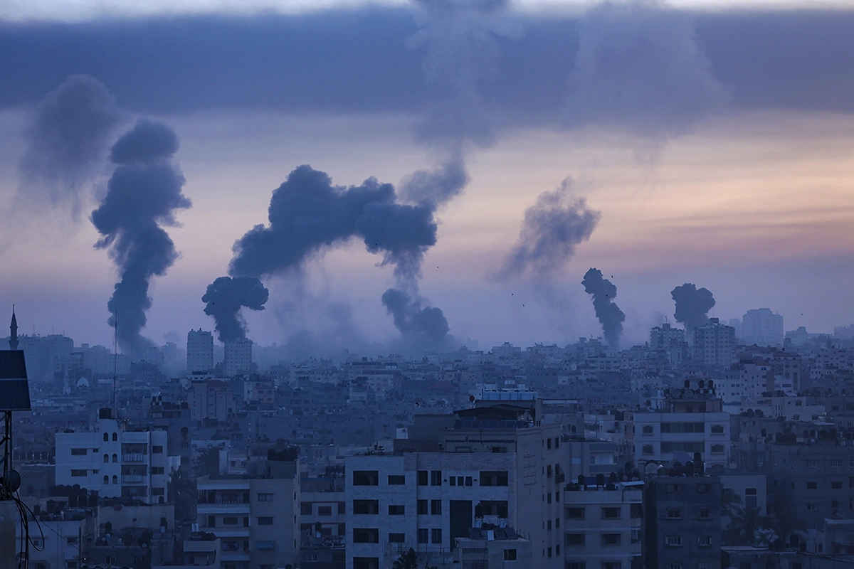 Последствия ракетного обстрела Израилем сектора Газа 