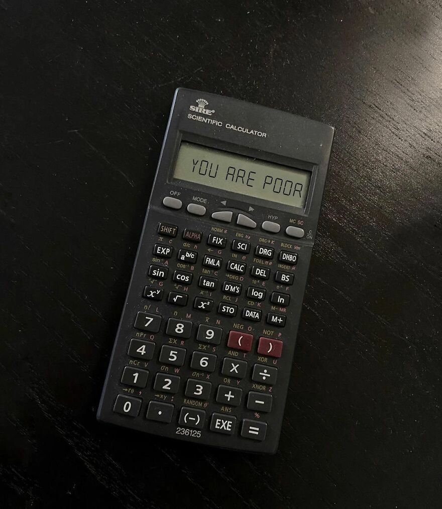 “Ты беден”. “Ты беден”.