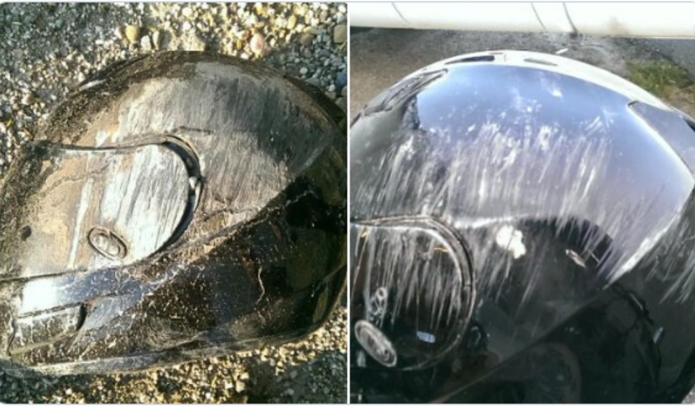 “Я смотрю на свой шлем и не могу перестать думать о том, что могло случиться с моей головой”. 