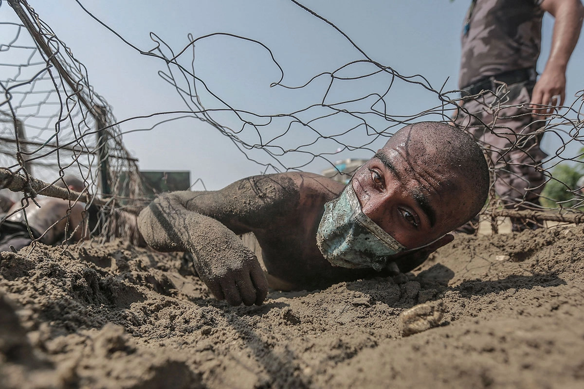 Тренировка новобранцев полиции ХАМАСа в секторе Газа