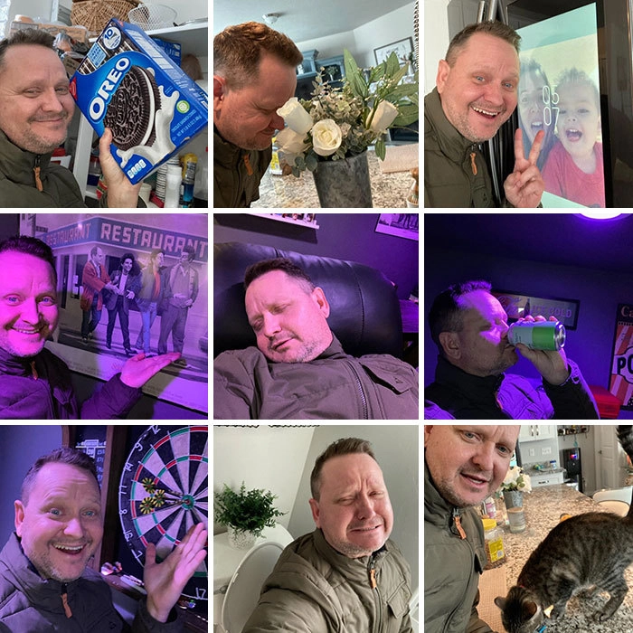 “Уехал в отпуск и попросил соседа проверить квартиру и кошку. Он прислал фотоотчет”. 