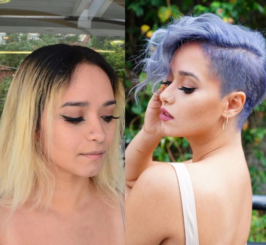 Девушка стала в разы увереннее с новой стрижкой и цветом волос Девушка стала в разы увереннее с новой стрижкой и цветом волос