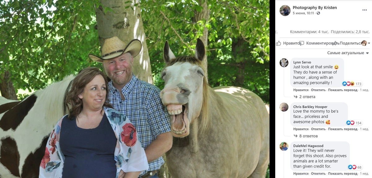 Фотограф в шутку попросила коняшку улыбнуться, и она тут же выполнила просьбу