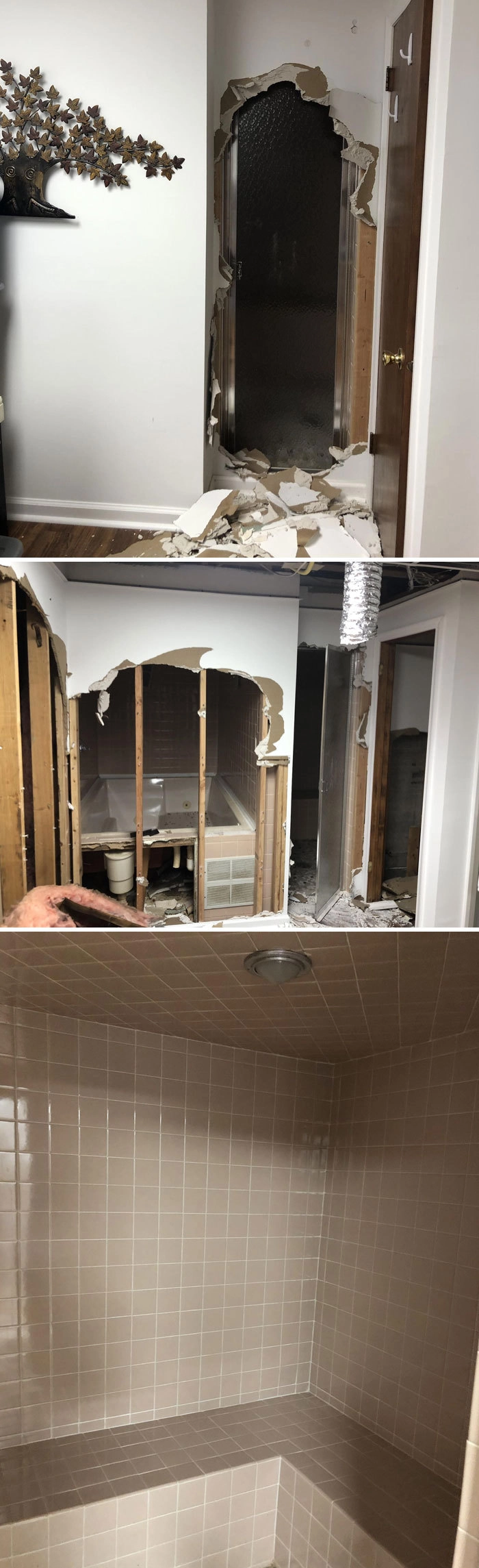 В новом доме во время ремонта была обнаружена парная комната. 