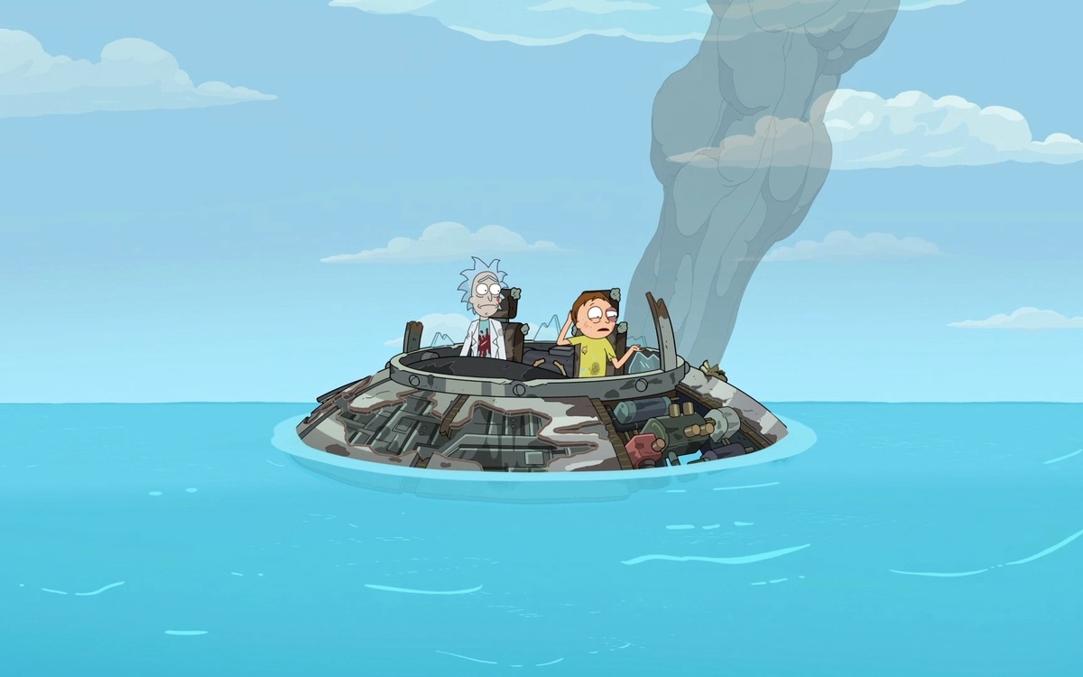 Рик и Морти приземлились в океане
