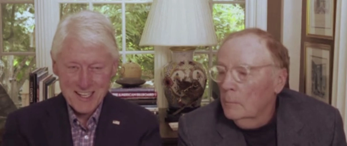 Билл Клинтон и писатель Джеймс Паттерсон на ITV