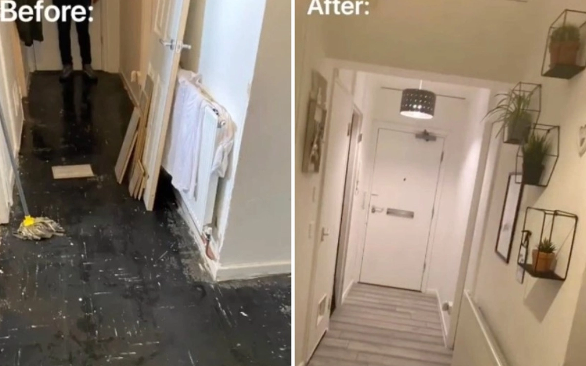 Коридор: до и после