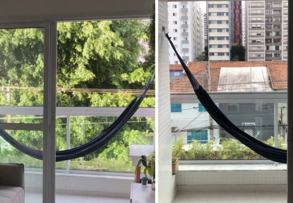 Вид из окна до и после вырубки деревьев. 