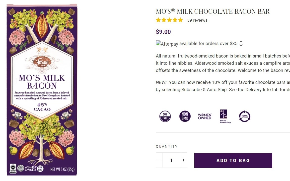 Шоколад с беконом Mo’s Bacon Bar