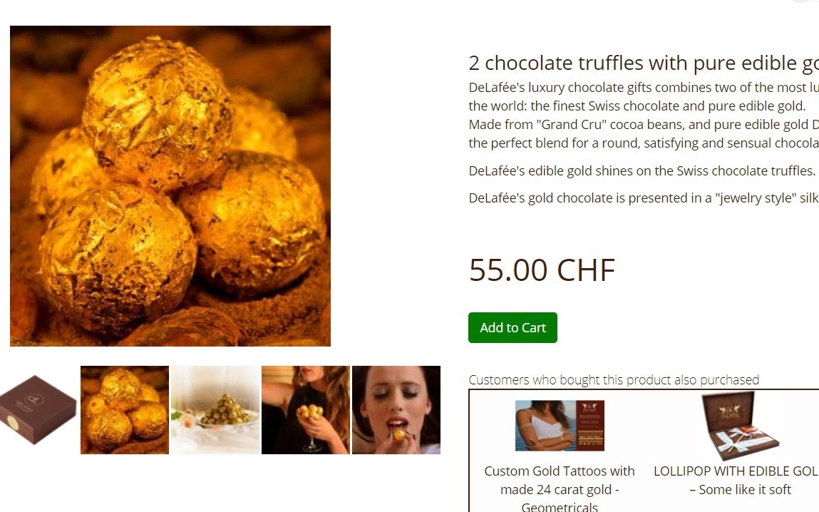 Шоколад с золотом