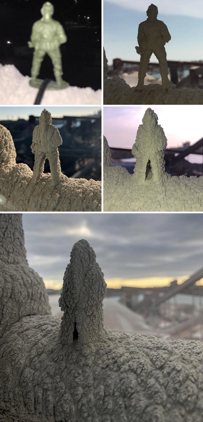 Четыре с половиной года скопления пыли на игрушечном солдатике