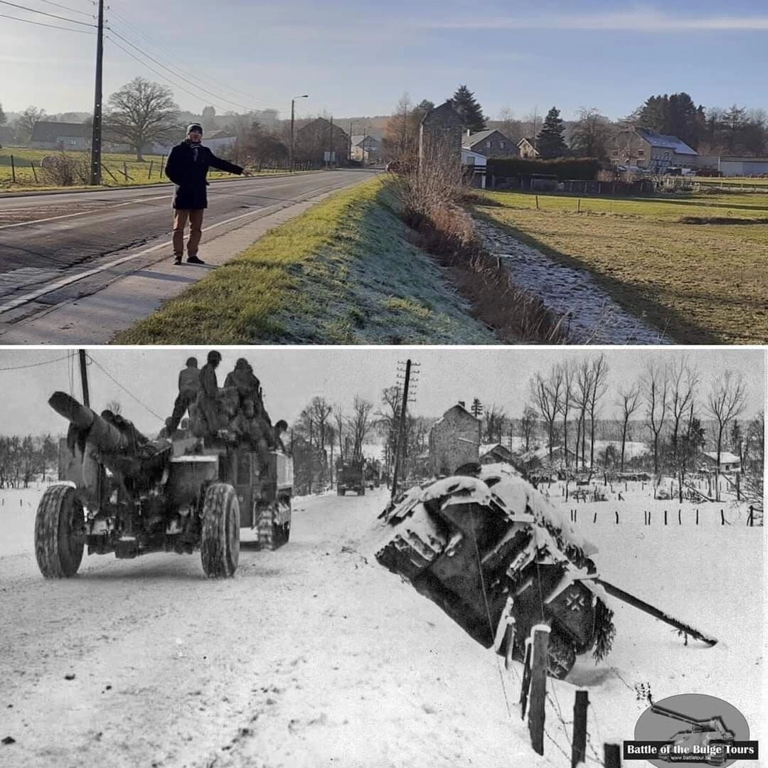 Дорога во время Второй Мировой войны и сейчас. 
