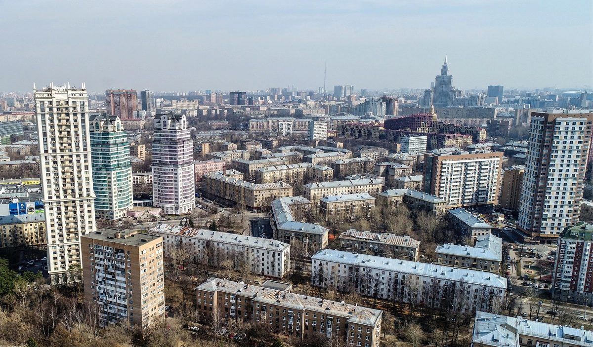 Москва, вид на район Щукино