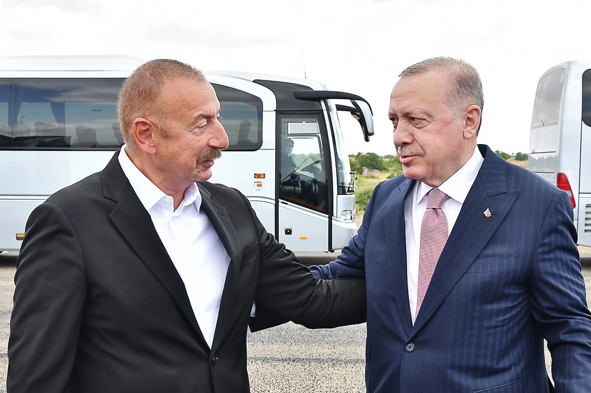 Встреча президентов Азербайджана Ильхама Алиева и Турции Реджепа Эрдогана в Нагорном Карабахе