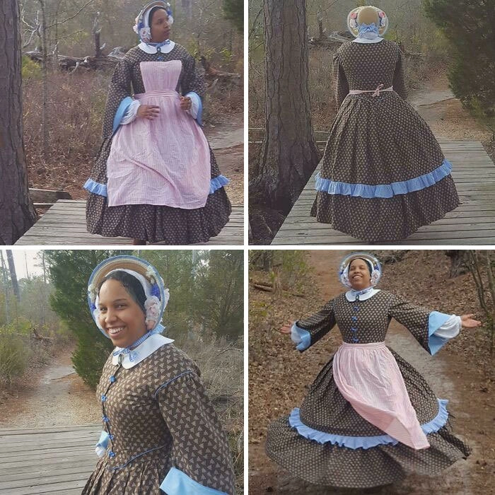 “Я потратила много сил, чтобы сделать платье из 1850-х годов. Но оно того стоило”. 