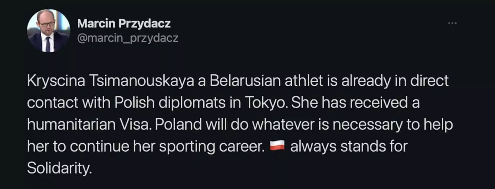 Скриншот из Twitter замминистра иностранных дел Польши Марцина Пшидача. Скриншот из Twitter замминистра иностранных дел Польши Марцина Пшидача.