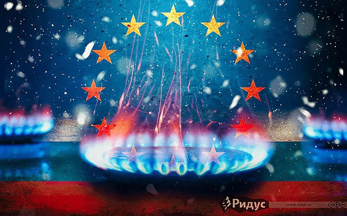 Европа и газ © Оксана Викторова/Коллаж/Ridus.ru