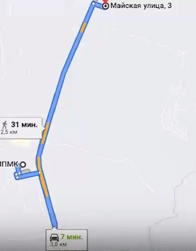 Расстояние от подстанции скорой до места происшествия Расстояние от подстанции скорой до места происшествия