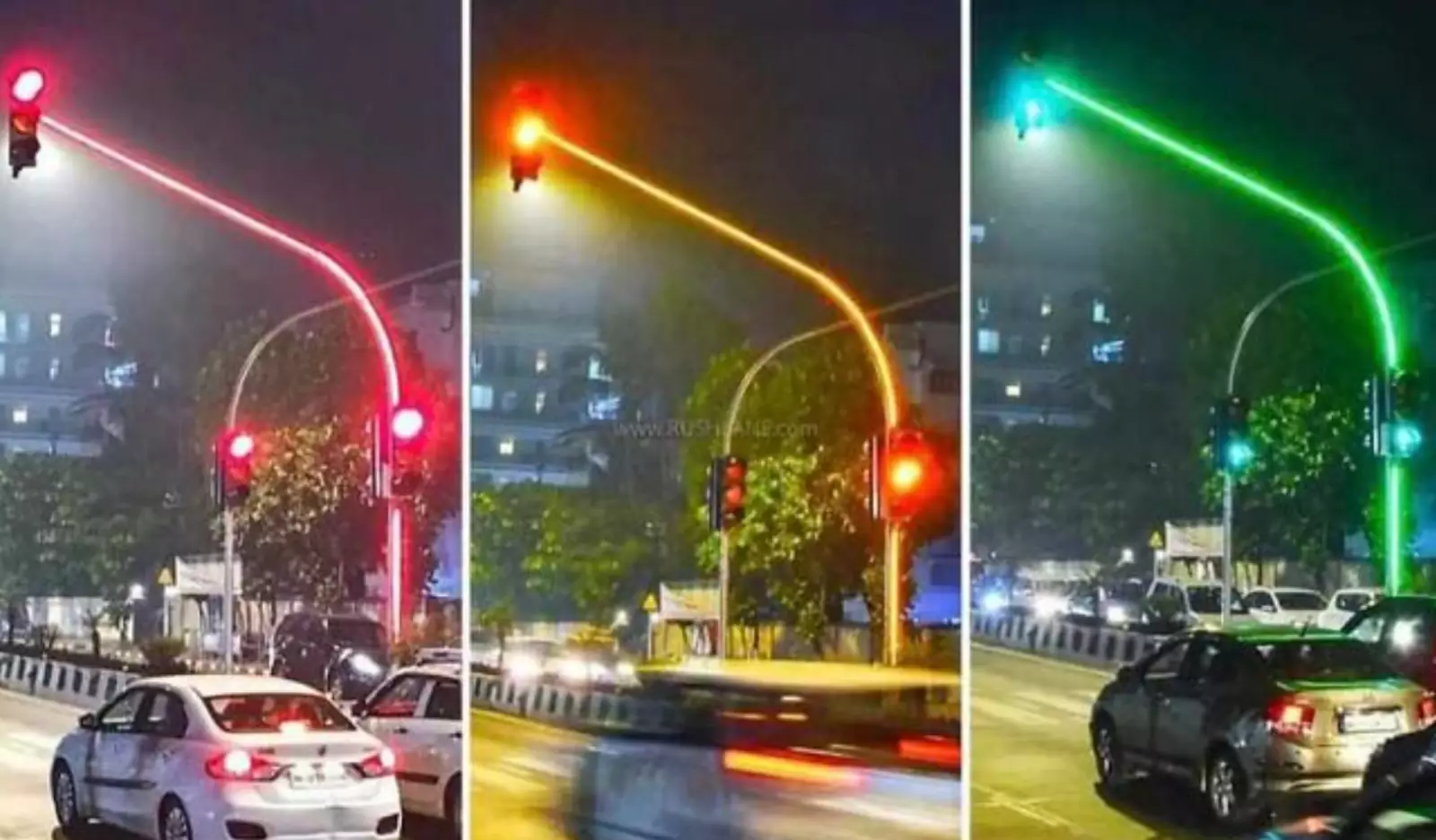 В Индии придумали, как сделать светофоры более заметными.