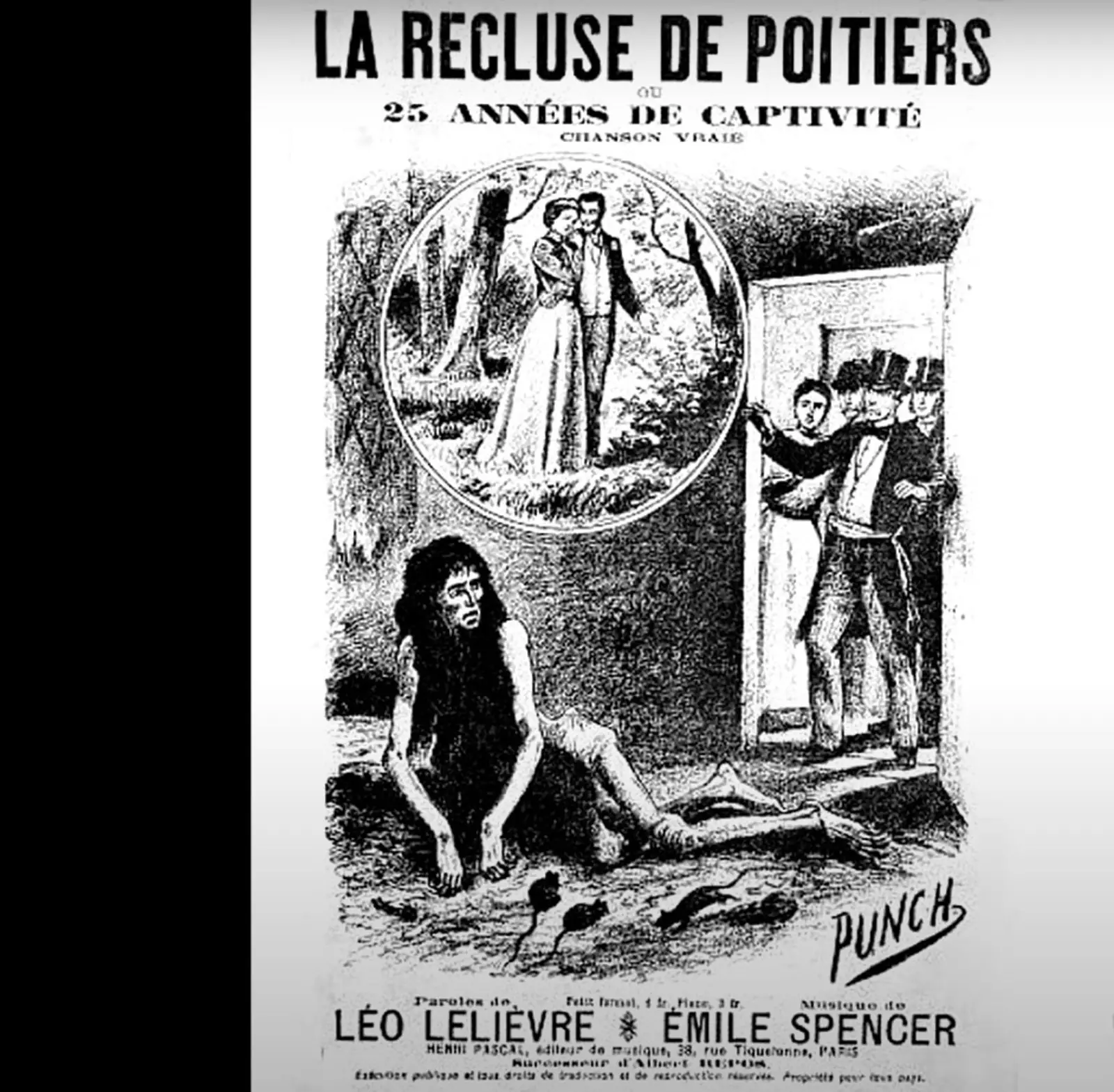 Вырезка из французской газеты с портретом Бланш после 25 лет в заключении. Вырезка из французской газеты с портретом Бланш после 25 лет в заключении.