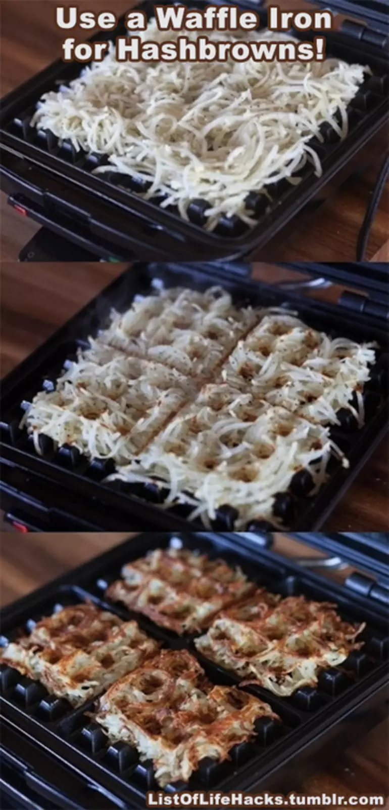 Хашбраун (картофельные драники) в вафельнице. Хашбраун (картофельные драники) в вафельнице.