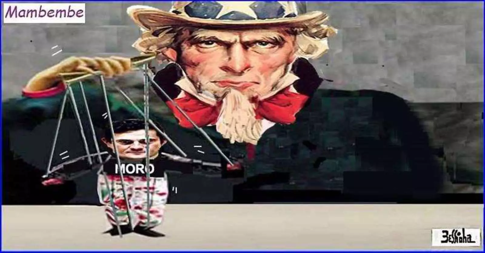 Карикатура о связи Мору с США