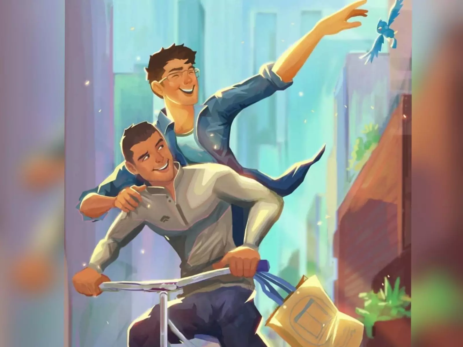 Концепт-арт главных героев "В конце..." - Матео Торреса и Руфуса Эмметерио.