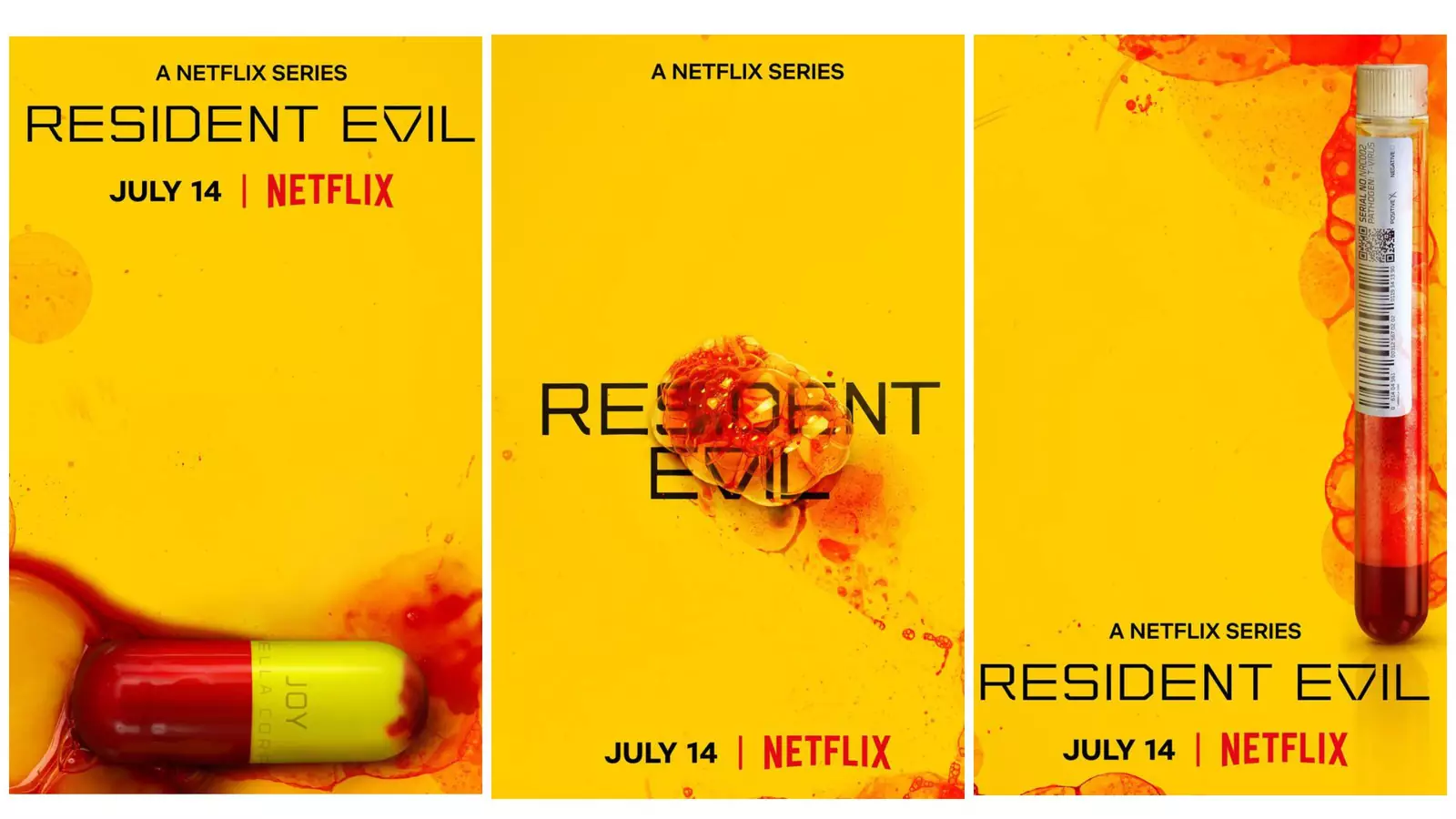 Основным цветом выбрали ядовито-желтый - явная дань уважения значку "Biohazard" (именно так в Японии и называется оригинальная серия игр).