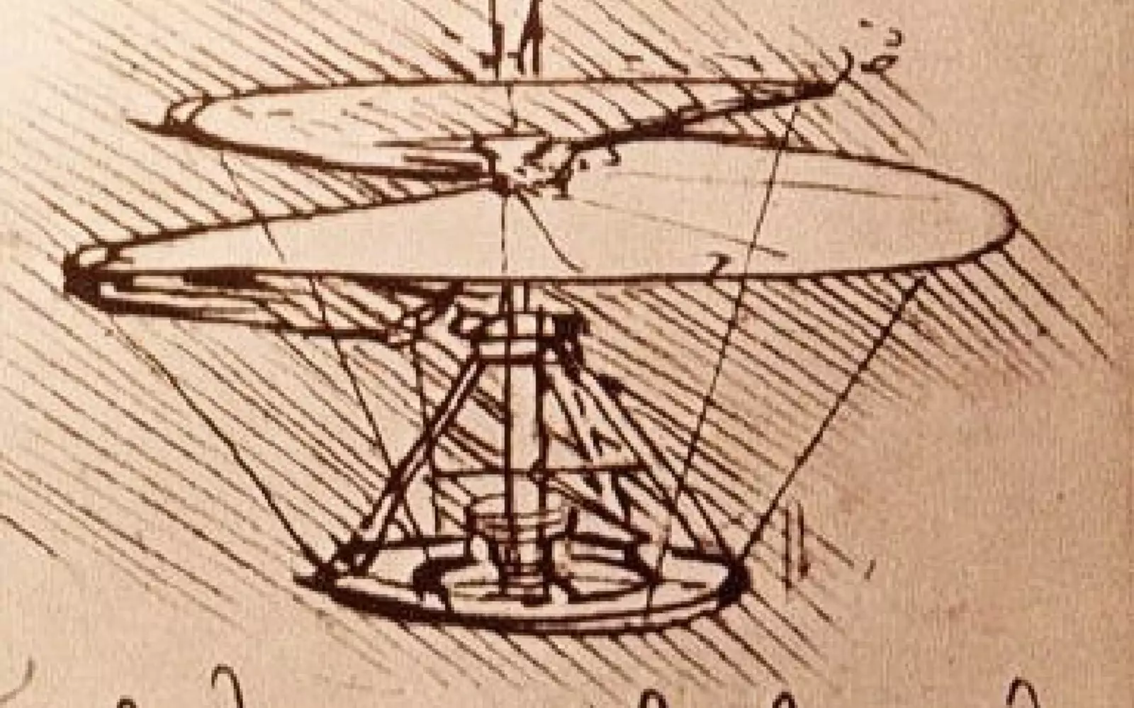 Летательный аппарат на рисунке да Винчи. Летательный аппарат на рисунке да Винчи.