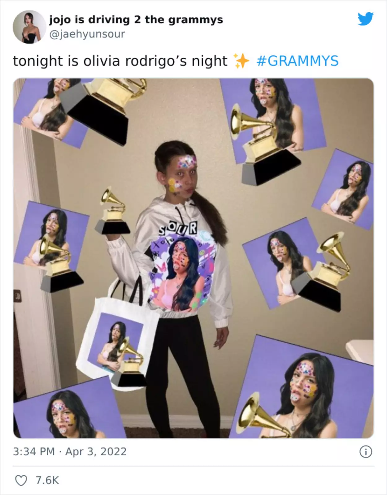 "Сегодня ночь Оливии Родриго". Молодая певица получила на церемонии три статуэтки, в частности за "Лучшего дебютанта". И одну из них, кстати, умудрилась разбить, находясь еще в MGM Grand.