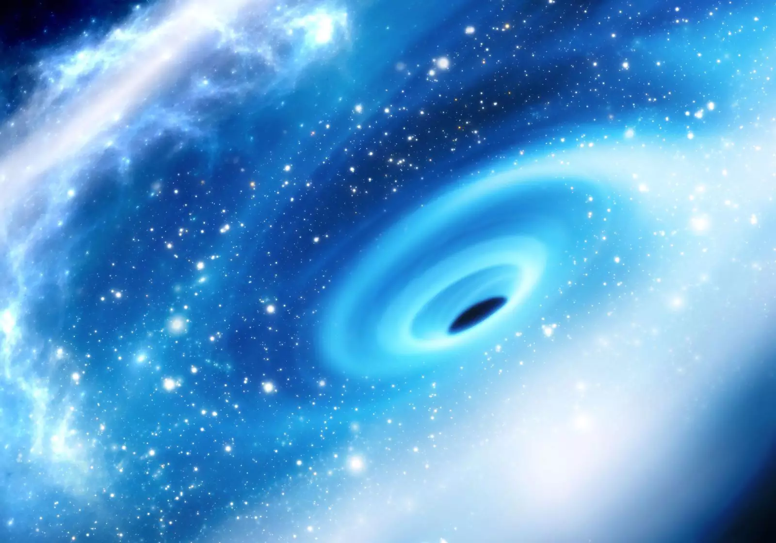 Супермассивная чёрная дыра находится в центре нашей галактики.
