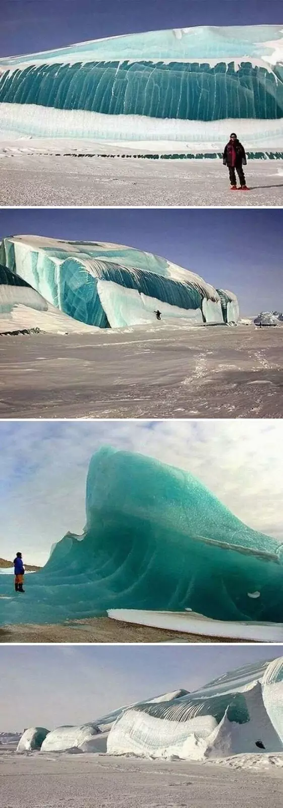 Замороженные волны в Антарктиде.