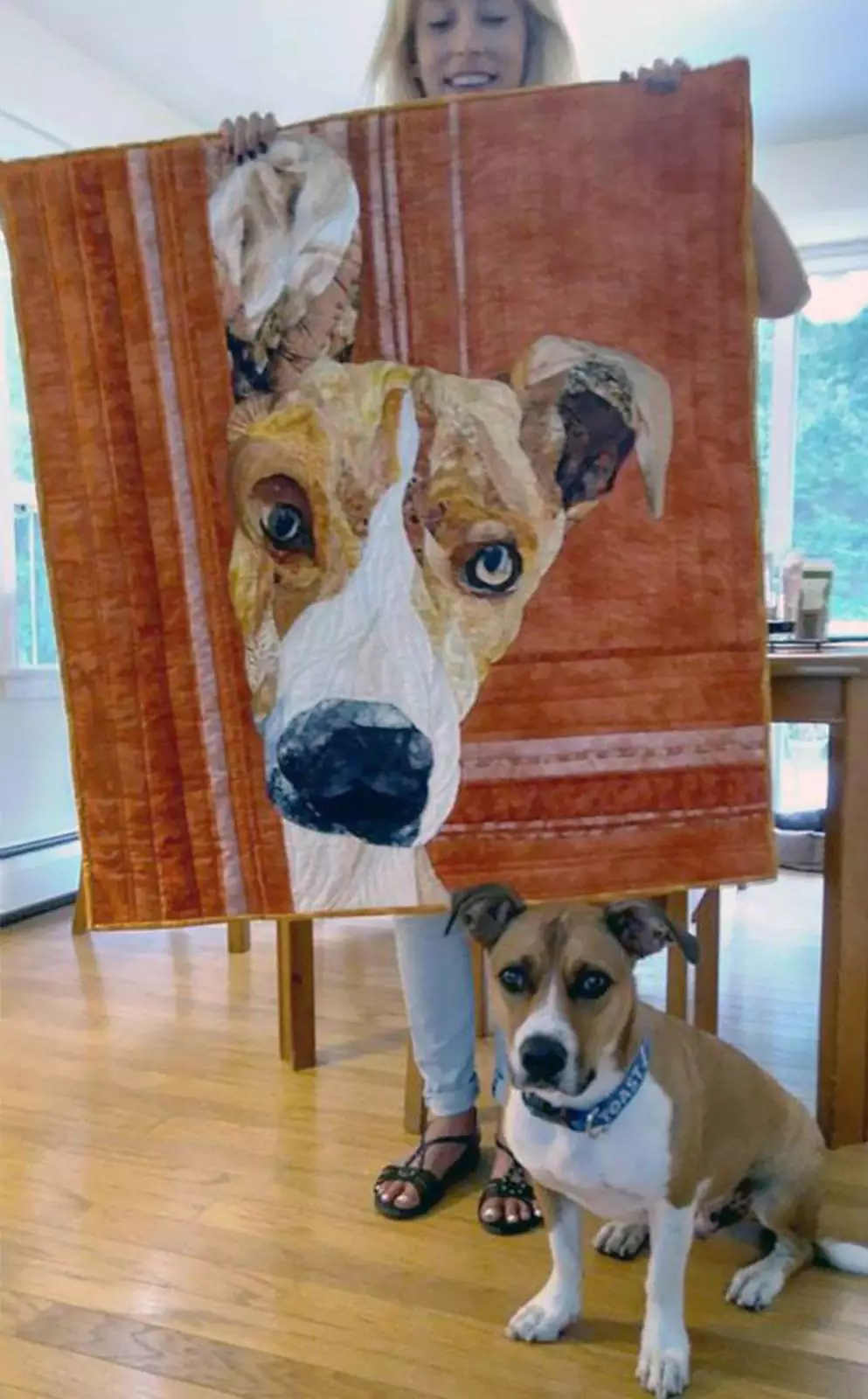 «Моя мама вышила портрет моей собаки на одеяле».