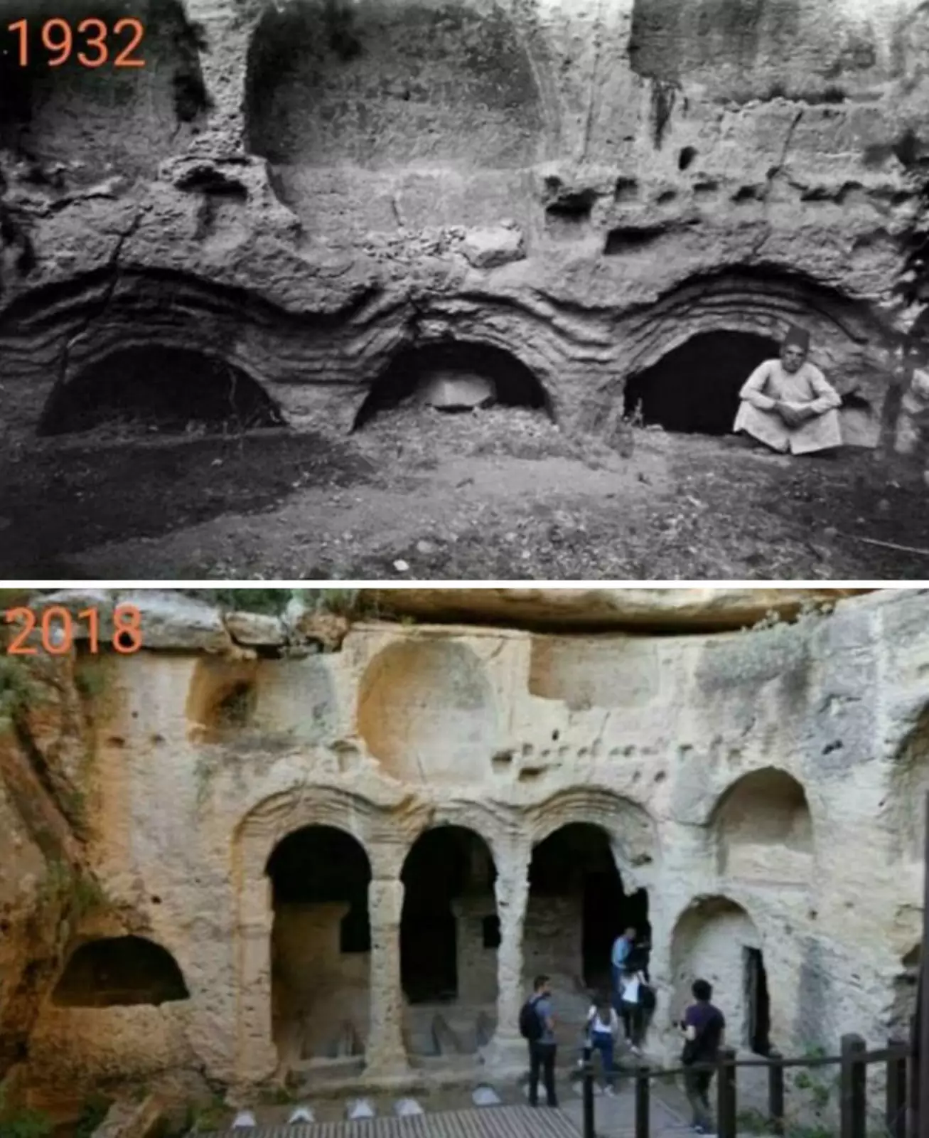 Пещеры Besikli в Турции.