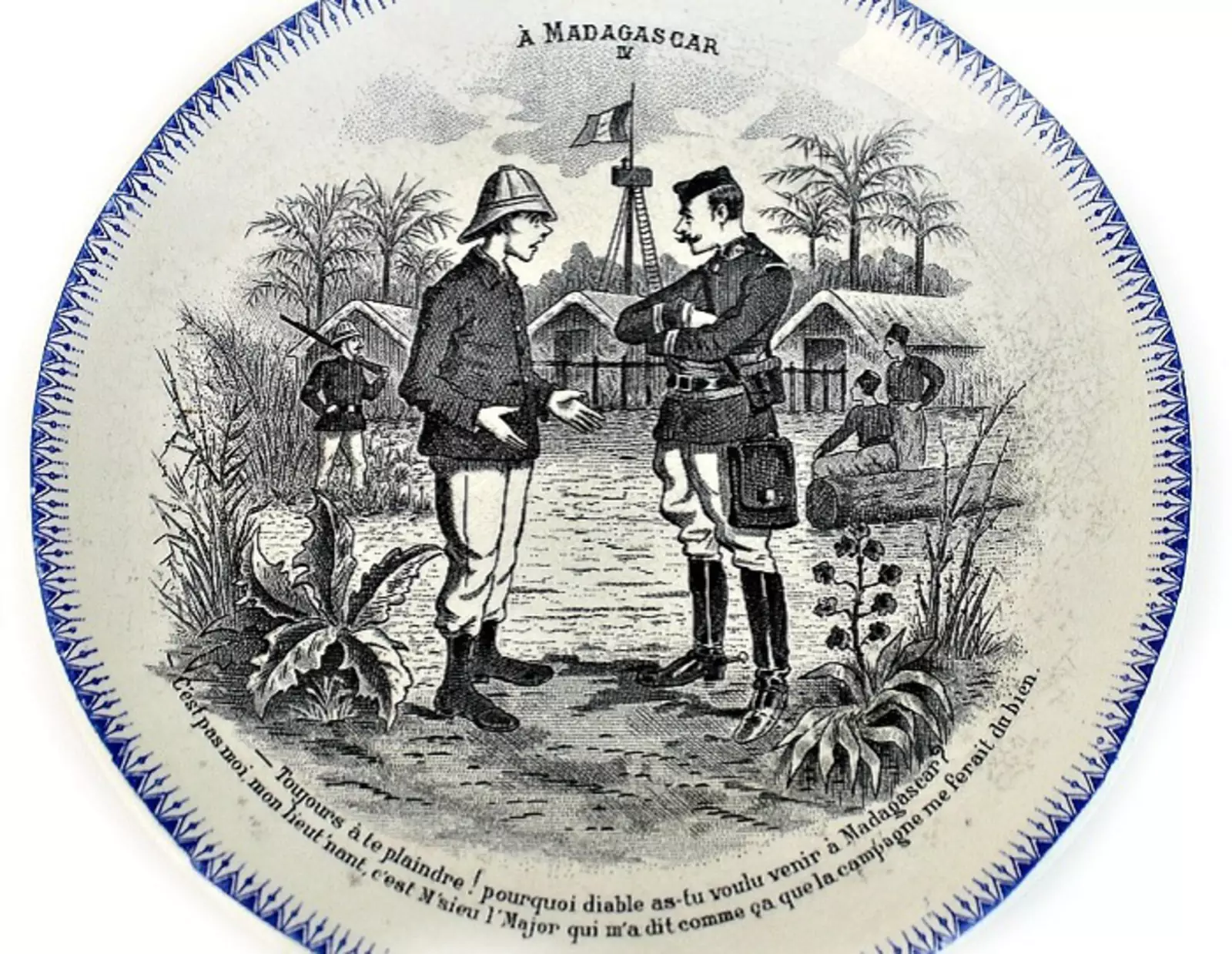 Сувенирная тарелка середины XIX века.