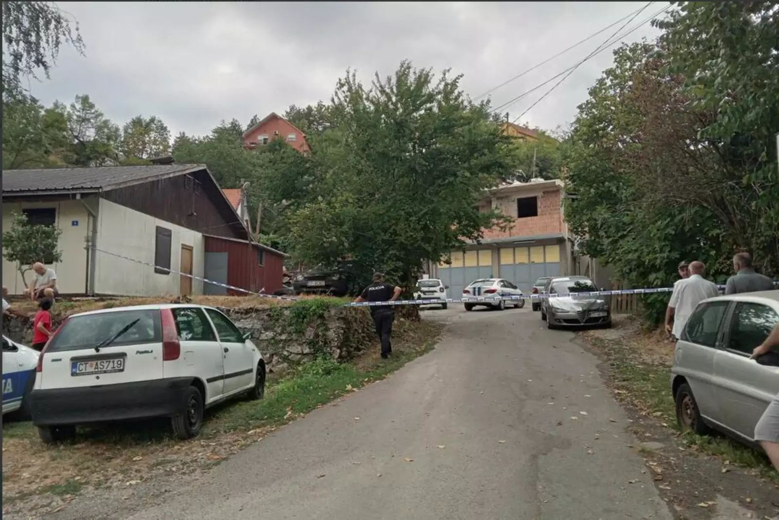 Место преступления в черногорском Цетине
