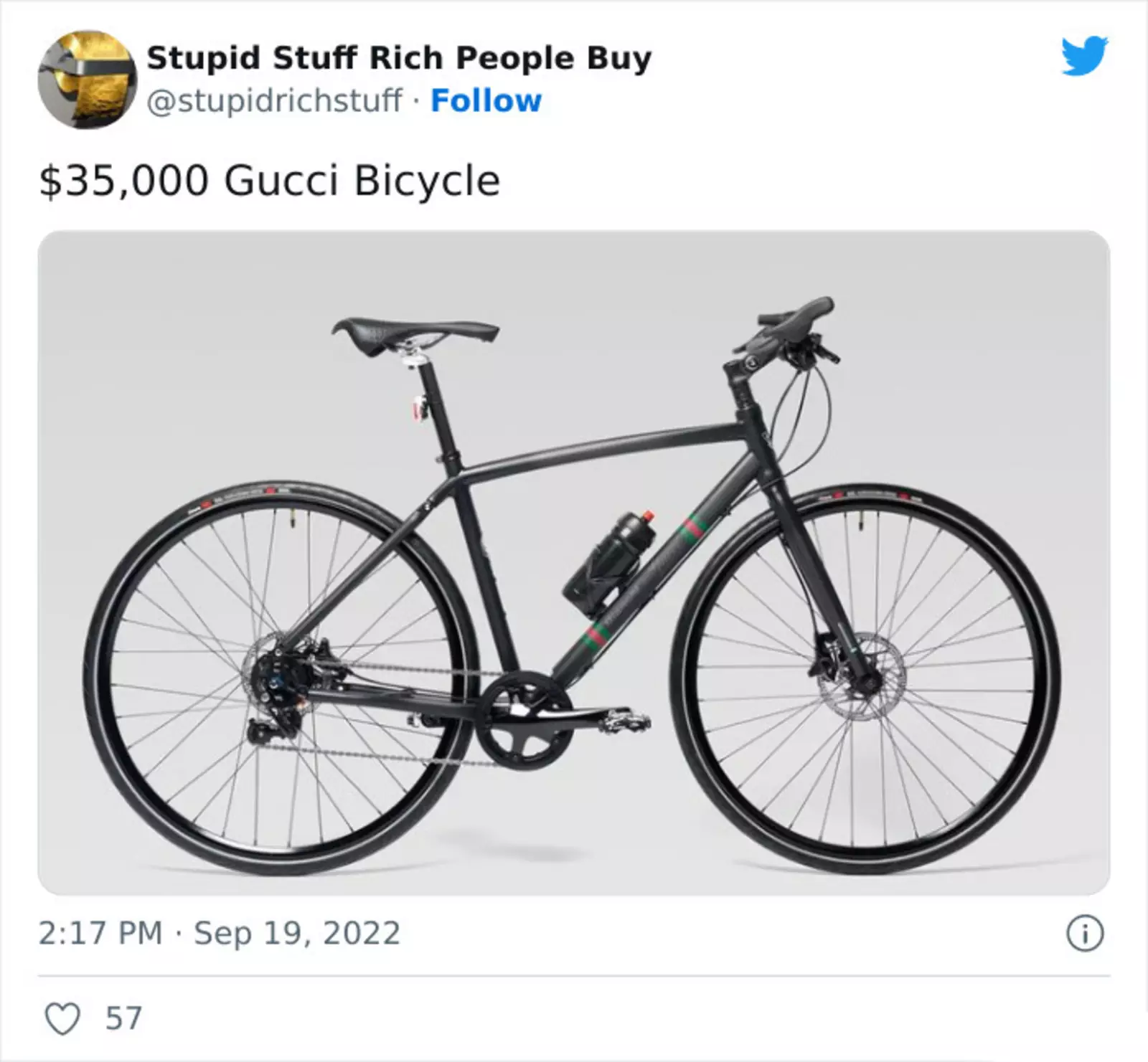 Велосипед от Гуччи - $35 000