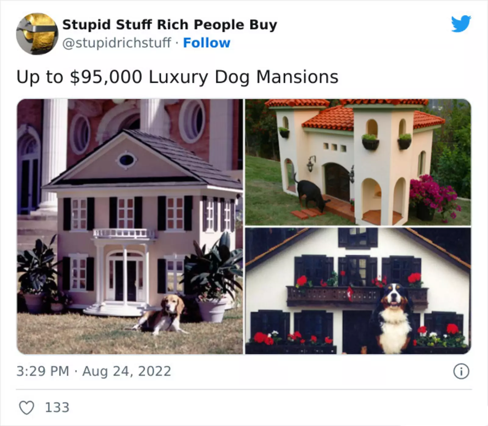 Особняки для собак - до $95 000