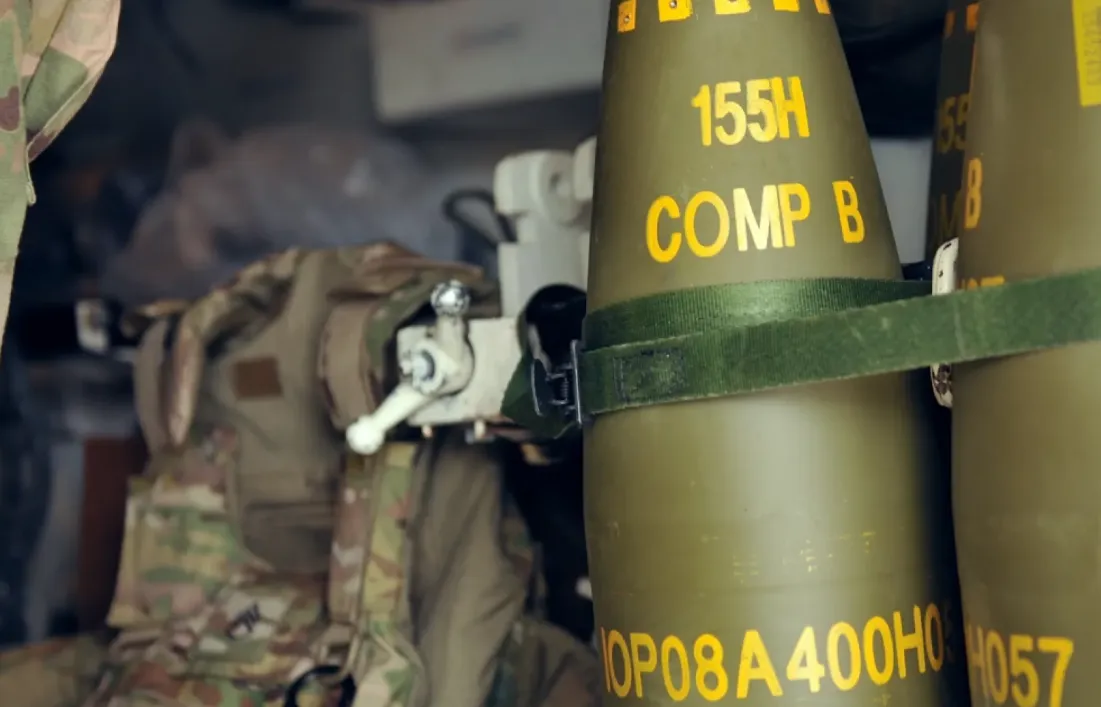 155-миллиметровые снаряды.  
