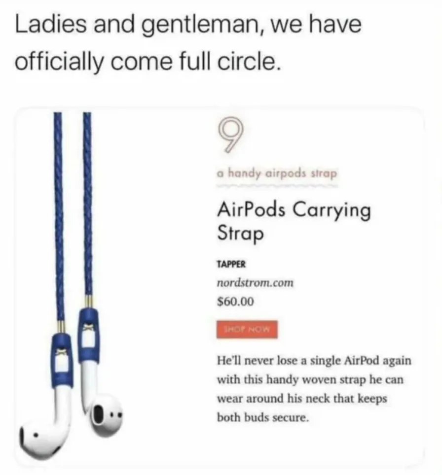 Провод для беспроводных наушников. Чтобы не потерять. 