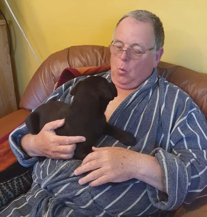 «Первый день с новым щенком».