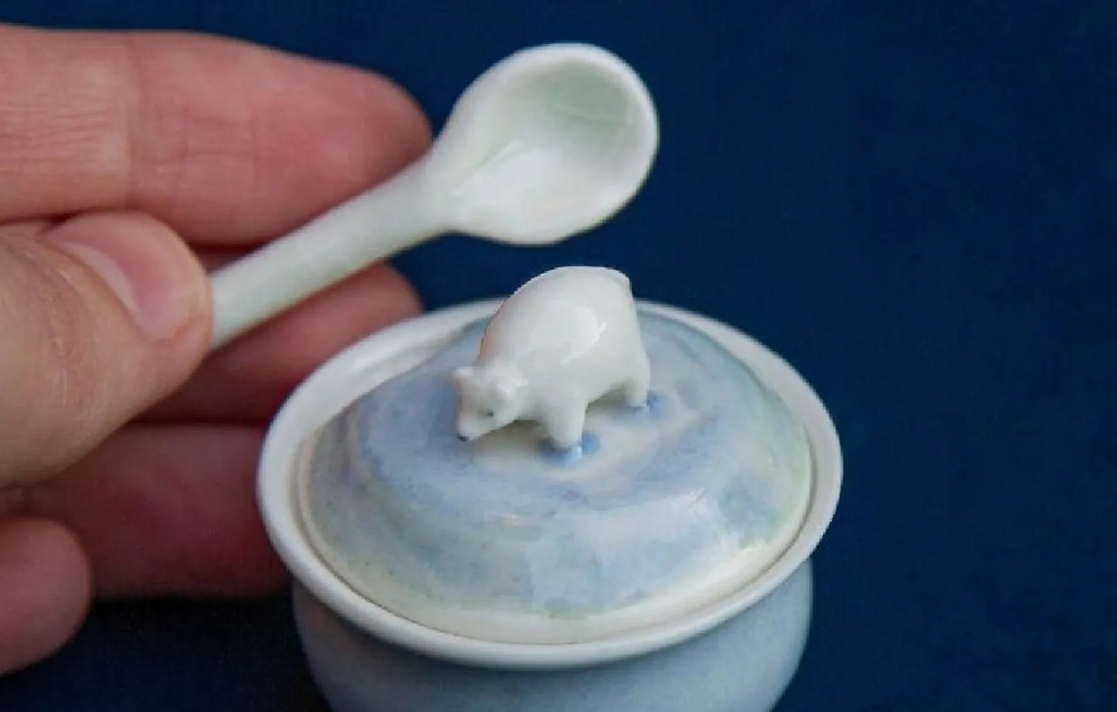 «Миниатюрный горшочек, который я сделал из фарфора».