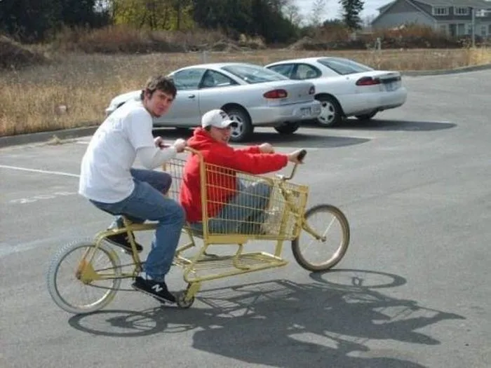 Тележка-велосипед.